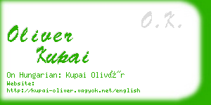 oliver kupai business card